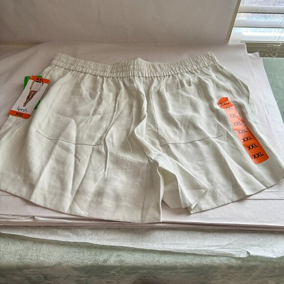 New Kersh Shorts Women's Size XXL Cream Pull On Drawstring Deep Pockets Coastal - Picture 11 of 13